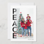 Lined Peace Holidayフォトカードin Black シーズンカード (正面)