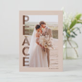 Lined Peace Holidayフォトカードin Brown シーズンカード (スタンド正面)