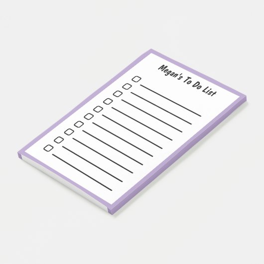 Lined To Do List Purple Sticky Notes  ポストイット (アングル)