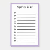 Lined To Do List Purple Sticky Notes  ポストイット (正面)