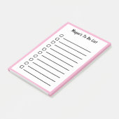 Lined To Do List Soft Pink Magenta Sticky Notes ポストイット (アングル)