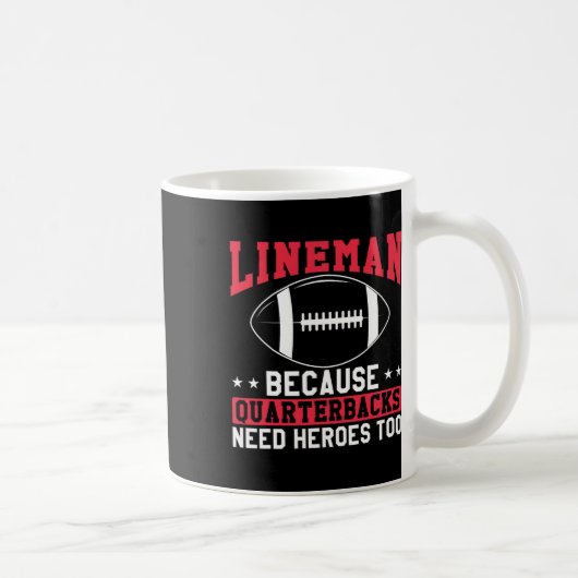 Linemanの対戦相手にもヒーローが必要おもしろい コーヒーマグカップ (右)
