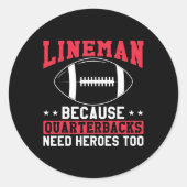 Linemanの対戦相手にもヒーローが必要おもしろい ラウンドシール (正面)