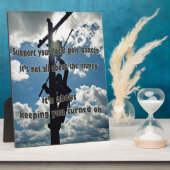 Linemanをサポート フォトプラーク (側面)