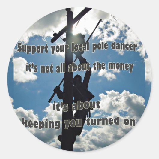 Linemanをサポート ラウンドシール (正面)