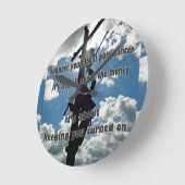 Linemanをサポート ラウンド壁時計 (傾斜)