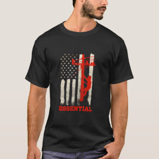 Linemanギフトラインワーカーシャツの背面の画像 Tシャツ