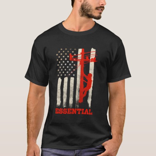 Linemanギフトラインワーカーシャツの背面の画像 Tシャツ (正面)
