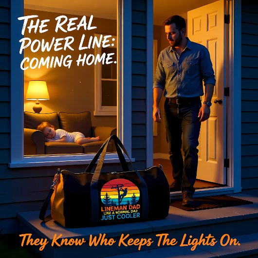 Lineman Dad Like Normal Just Cooler ダッフルバッグ