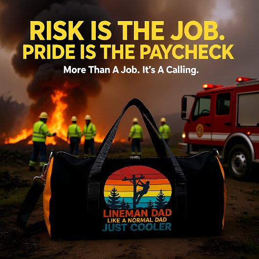 Lineman Dad Like Normal Just Cooler ダッフルバッグ