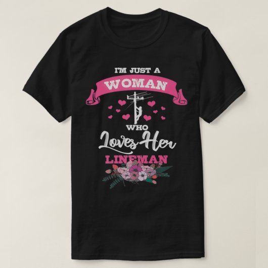 Lineman Gifts Line Worker Line Wife I Love My Line Tシャツ (デザイン正面)