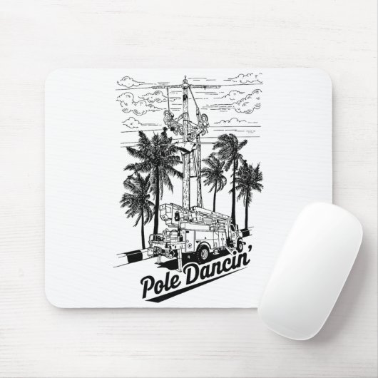 Lineman Le Dancin' Electrician Gift For Men Husban マウスパッド (マウス)
