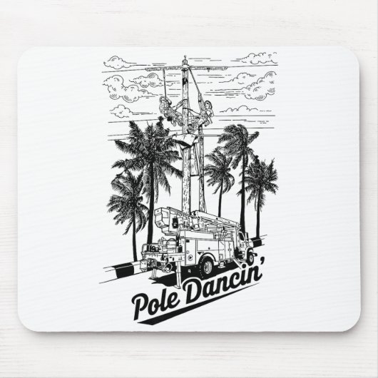 Lineman Le Dancin' Electrician Gift For Men Husban マウスパッド (正面)