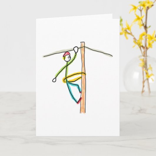 Lineman Stickman カード (黄色い花)