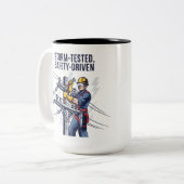 Lineman Storm Restoration Gift ツートーンマグカップ (正面左)