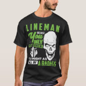 Lineman TシャツLineman Well Badass Tee Gift Tシャツ (正面)
