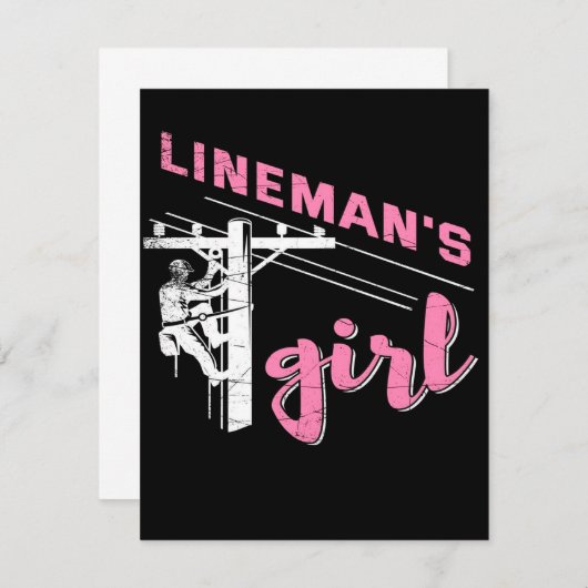 Lineman's Girl | Mechanic Canvas 招待状 (正面/裏面)