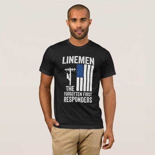 Linemen the forgotten first responders Men's Tee Tシャツ (正面フル)