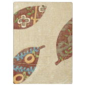 Linenテクスチ葉ャの背景に3つの クリップボード (裏面)