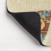 Linenテクスチ葉ャの背景に3つの マウスパッド (コーナー)