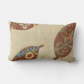 Linenテクスチ葉ャの背景に3つの ランバークッション (裏面)