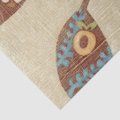 Linenテクスチ葉ャの背景に3つの 薄葉紙 (詳細)