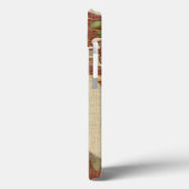 Linenテクスチ葉ャの背景に3つの Case-Mate iPhoneケース (裏面 / 左)