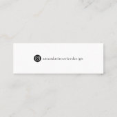 LinenモダンシグネチャーフェイクスクリプトInstagramのみ スキニー名刺 (裏面)