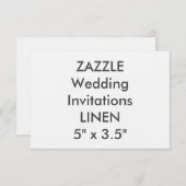 LINEN 100lb 5インチx 3.5インチ結婚式招待状 招待状 (正面/裏面)