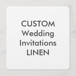 LINEN 100lb 5.25インチスクエア結婚式招待状 招待状