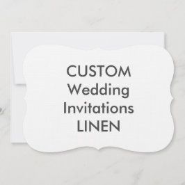 LINEN 100lb 7x5インチブラケット形状結婚式招待状 招待状
