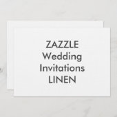 LINEN 7" x 5"結婚式招待状 招待状 (正面/裏面)
