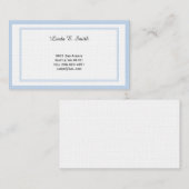 Linen Classic Bordered Calling Card コーリングカード (正面/裏面)