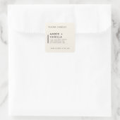 Linen Cream Modern Minimalist Candle Label Sticker スクエアシール (バッグ)