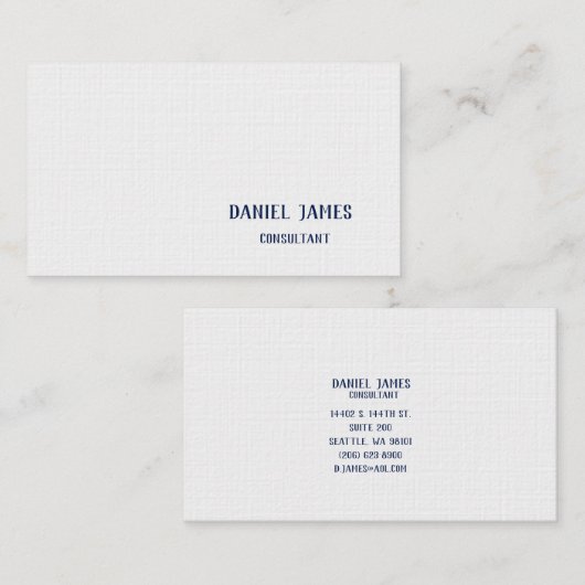 Linen Custom Business Card 名刺 (正面/裏面)