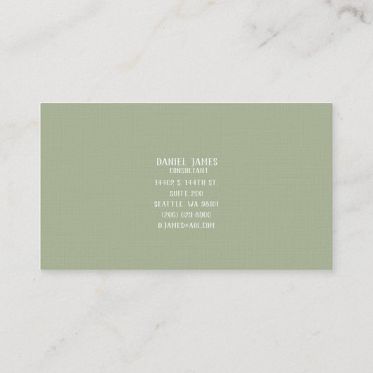 Linen Custom Business Card 名刺 (裏面)