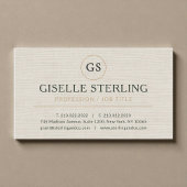 Linen Gold Luxury Minimalist Professional  名刺