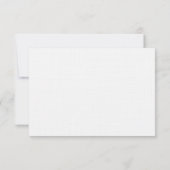 Linen Grey Wedding RSVP Response Reply Modern Card (裏面)