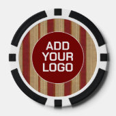 Linen Luxury Trendy Burgundy Gold Collection ポーカーチップ (正面)