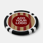 Linen Luxury Trendy Burgundy Gold Collection ポーカーチップ (シングル)