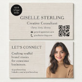 Linen Modern Minimal Professional Logo Photo 名刺