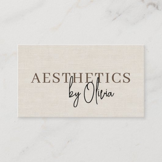 Linen Neutral Skincare Esthetician QR Code  名刺 (正面)