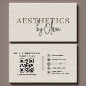 Linen Neutral Skincare Esthetician QR Code  名刺