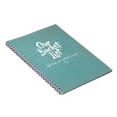 Linen Our フェイク Bucket List Couple Keepsake Journal ノートブック (右側)
