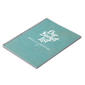 Linen Our フェイク Bucket List Couple Keepsake Journal ノートブック (左側)