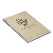 Linen Our フェイク Bucket List Couple Keepsake Journal ノートブック (右側)