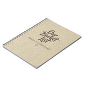 Linen Our フェイク Bucket List Couple Keepsake Journal ノートブック (左側)