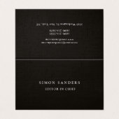Linen Plain Unique Minimalist Smoky Black 名刺 (外部フラット)