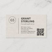 Linen Professional QR Code Company Logo  名刺 (正面)