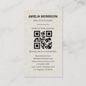 Linen Real Estate Agent QR Code Photo 名刺 (裏面)